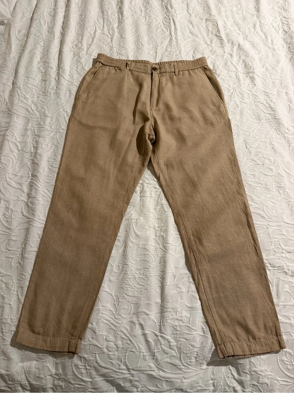 Banana Republic Pants Mens 31x30 Beige Tan Linen Blend Casual Beach